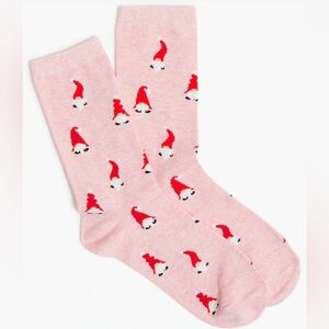J. Crew Women’s Holiday Gnome trouser socks CD786 - NWT